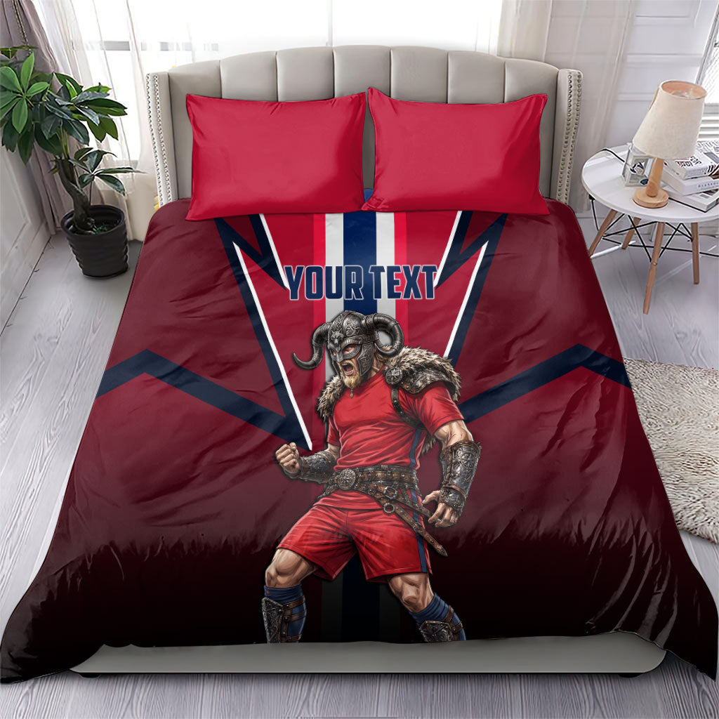 Personalized Norway Viking Bedding Set Nordic Flag Sports Style