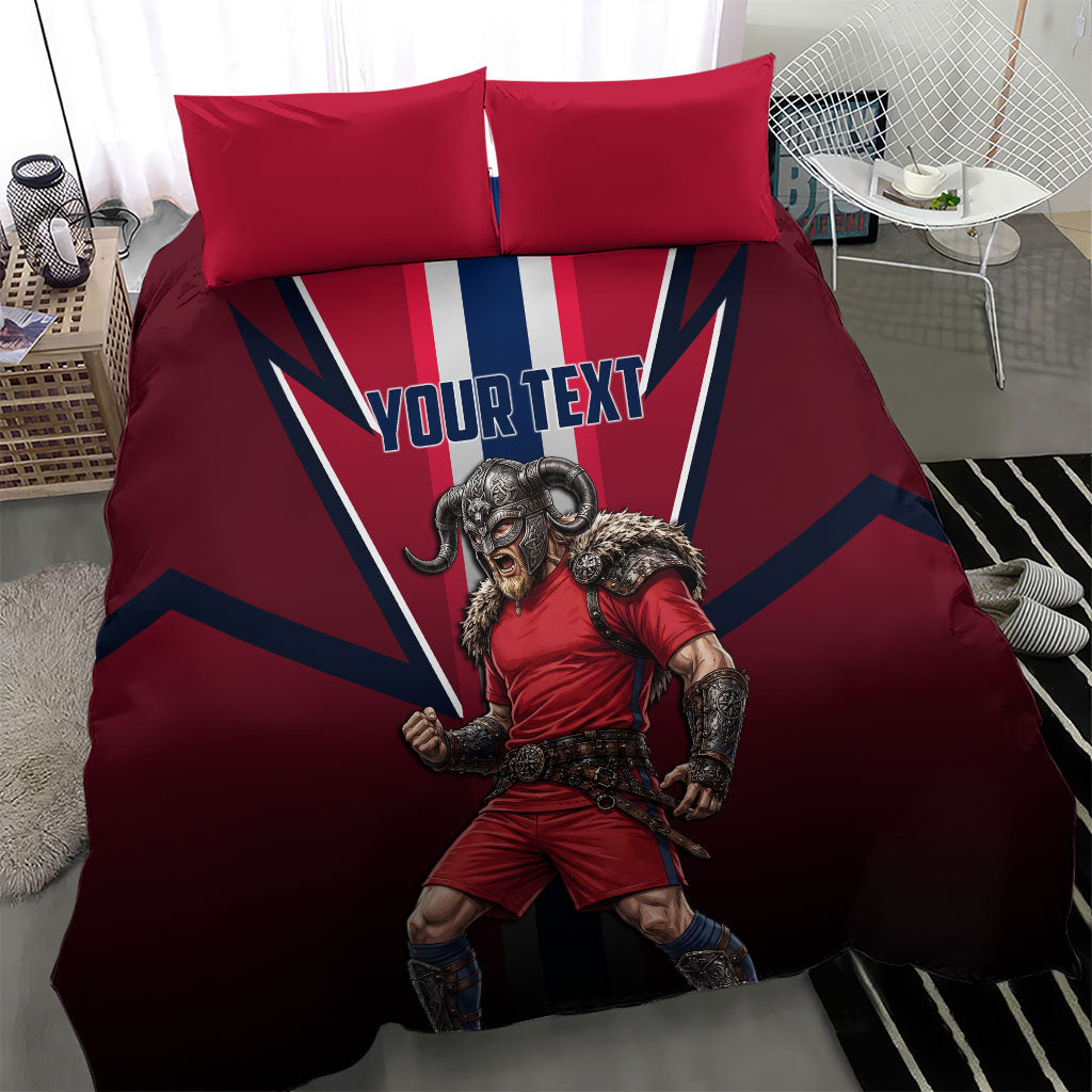 Personalized Norway Viking Bedding Set Nordic Flag Sports Style