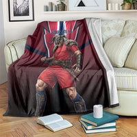 Personalized Norway Viking Blanket Nordic Flag Sports Style