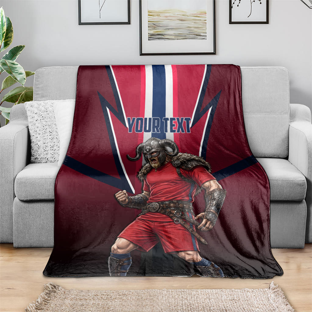Personalized Norway Viking Blanket Nordic Flag Sports Style