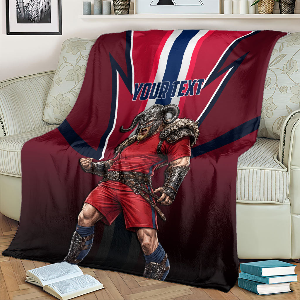 Personalized Norway Viking Blanket Nordic Flag Sports Style
