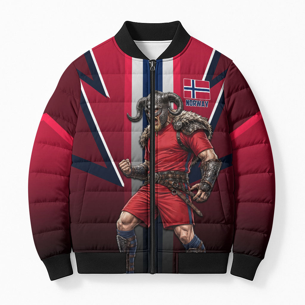 Personalized Norway Viking Bomber Puffer Jacket Nordic Flag Sports Style
