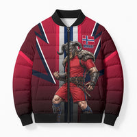 Personalized Norway Viking Bomber Puffer Jacket Nordic Flag Sports Style