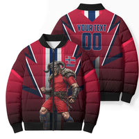 Personalized Norway Viking Bomber Puffer Jacket Nordic Flag Sports Style