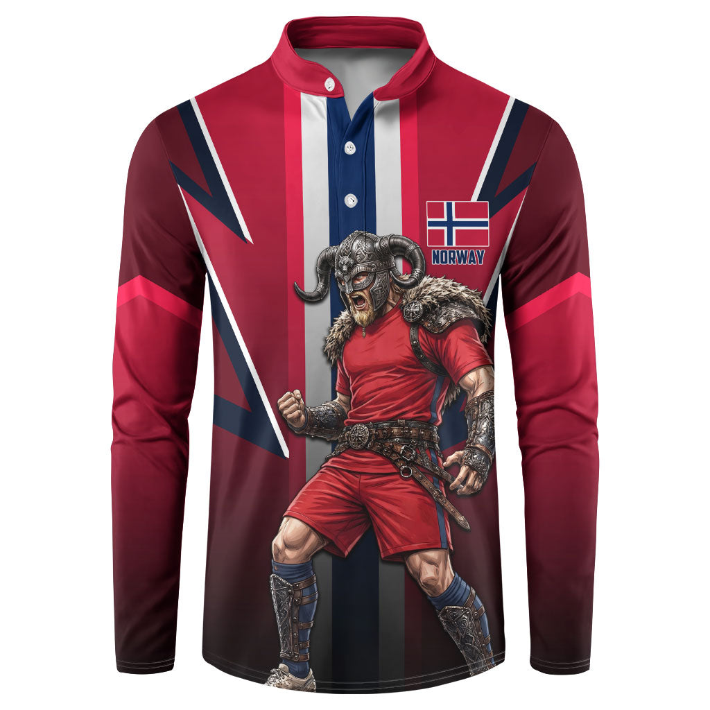 Personalized Norway Viking Button Sweatshirt Nordic Flag Sports Style