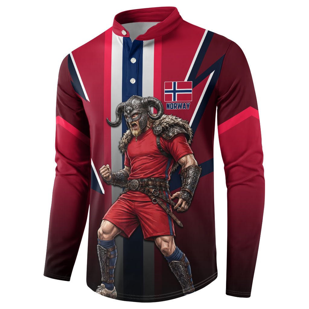 Personalized Norway Viking Button Sweatshirt Nordic Flag Sports Style