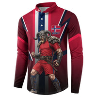 Personalized Norway Viking Button Sweatshirt Nordic Flag Sports Style