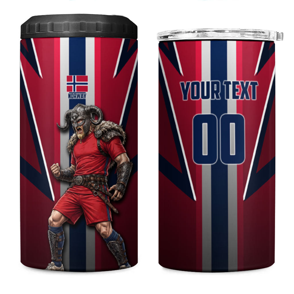 Personalized Norway Viking 4 in 1 Can Cooler Tumbler Nordic Flag Sports Style