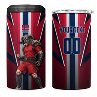 Personalized Norway Viking 4 in 1 Can Cooler Tumbler Nordic Flag Sports Style