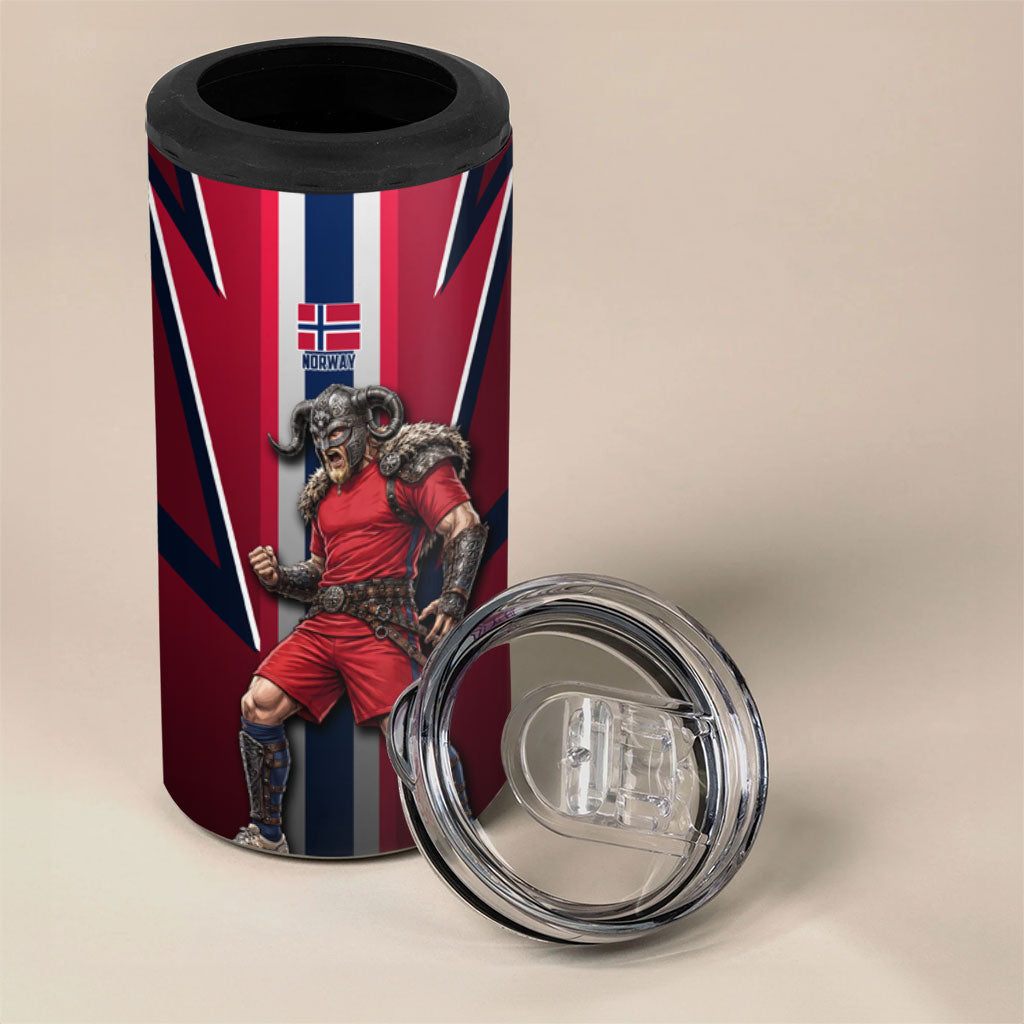 Personalized Norway Viking 4 in 1 Can Cooler Tumbler Nordic Flag Sports Style