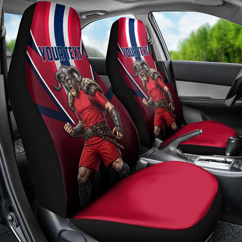 Personalized Norway Viking Car Seat Cover Nordic Flag Sports Style
