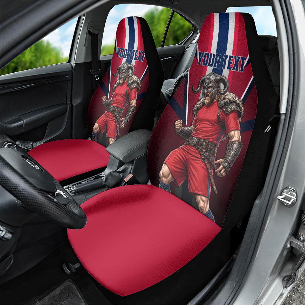 Personalized Norway Viking Car Seat Cover Nordic Flag Sports Style