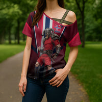 Personalized Norway Viking Cross Shoulder Shirt Nordic Flag Sports Style