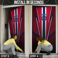 Personalized Norway Viking Door Cover Nordic Flag Sports Style