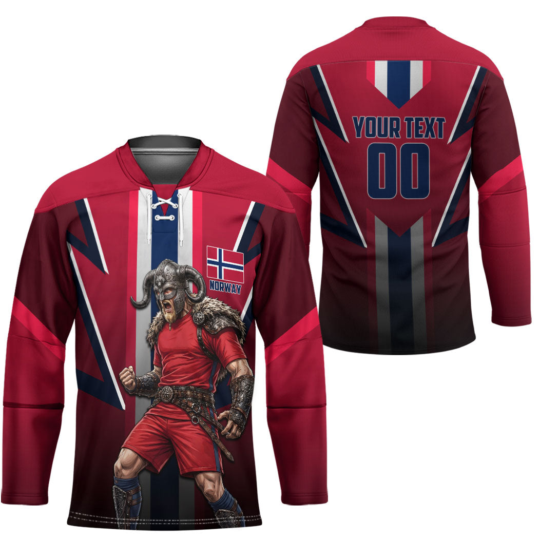 Personalized Norway Viking Hockey Jersey Nordic Flag Sports Style