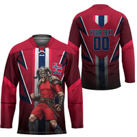 Personalized Norway Viking Hockey Jersey Nordic Flag Sports Style