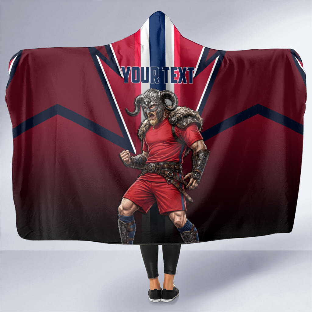 Personalized Norway Viking Hooded Blanket Nordic Flag Sports Style