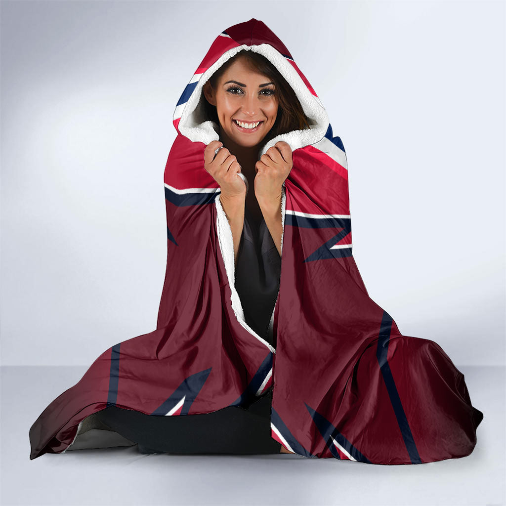 Personalized Norway Viking Hooded Blanket Nordic Flag Sports Style