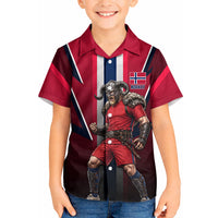 Personalized Norway Viking Kid Hawaiian Shirt Nordic Flag Sports Style