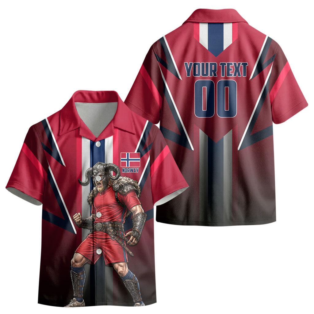 Personalized Norway Viking Kid Hawaiian Shirt Nordic Flag Sports Style