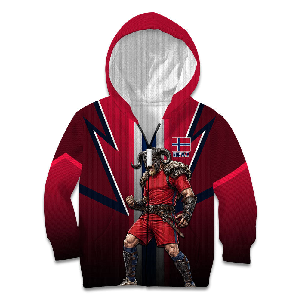 Personalized Norway Viking Kid Hoodie Nordic Flag Sports Style