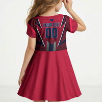 Personalized Norway Viking Kid Short Sleeve Dress Nordic Flag Sports Style