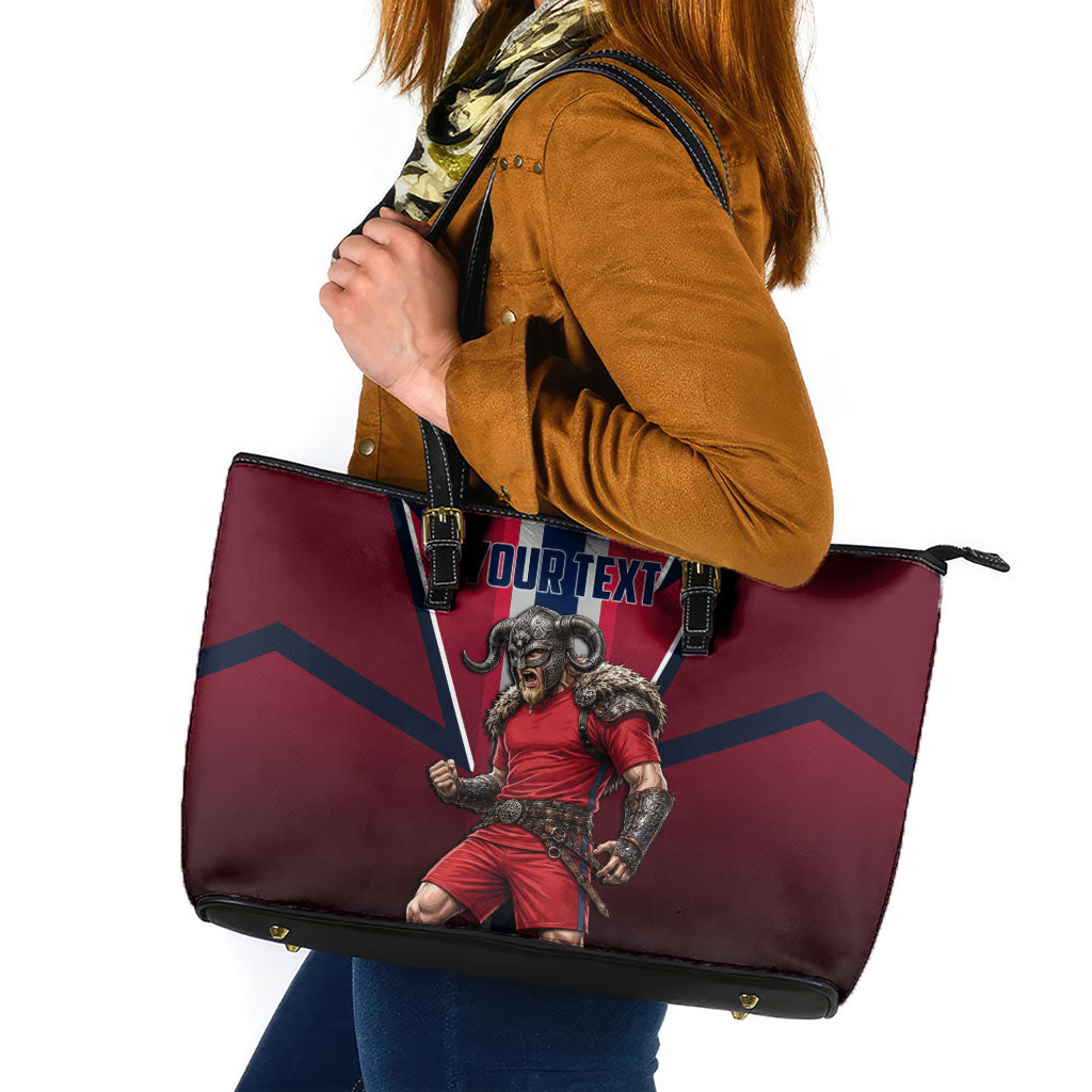 Personalized Norway Viking Leather Tote Bag Nordic Flag Sports Style