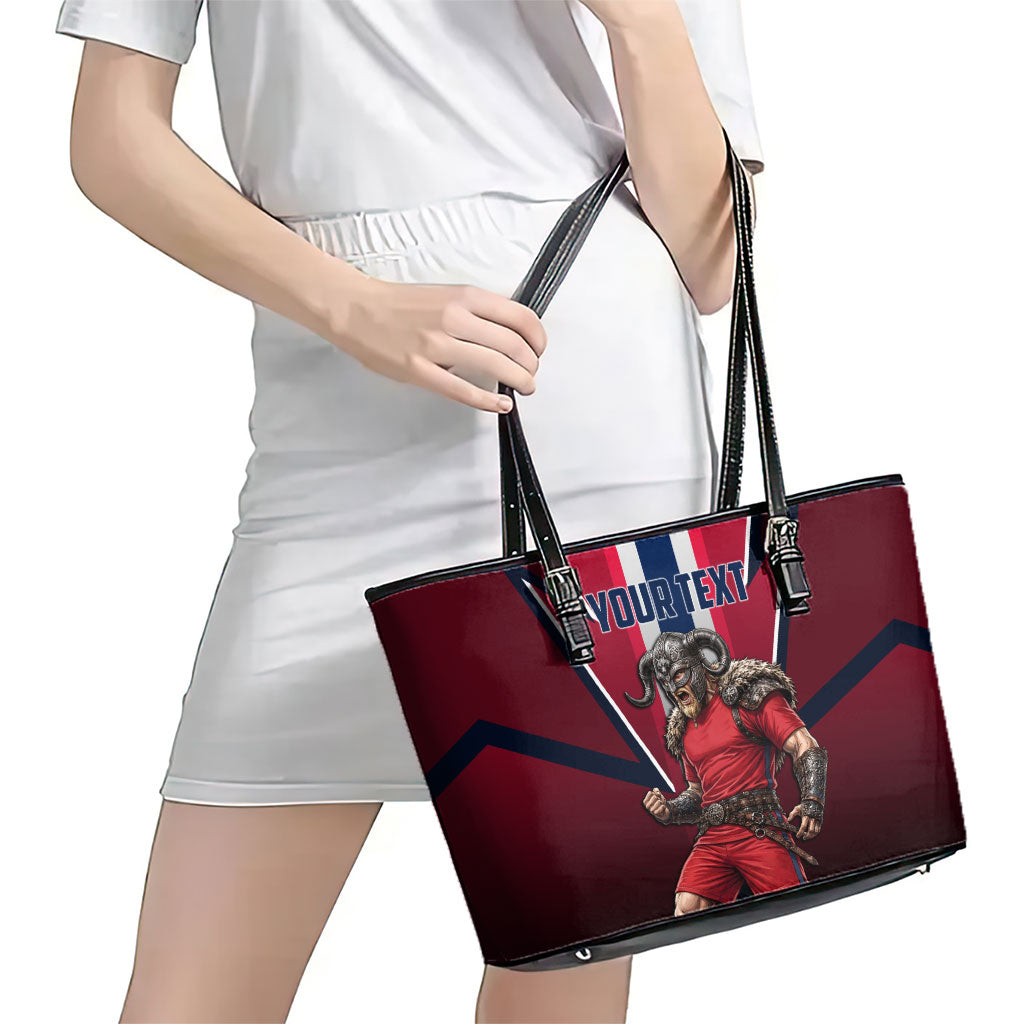 Personalized Norway Viking Leather Tote Bag Nordic Flag Sports Style