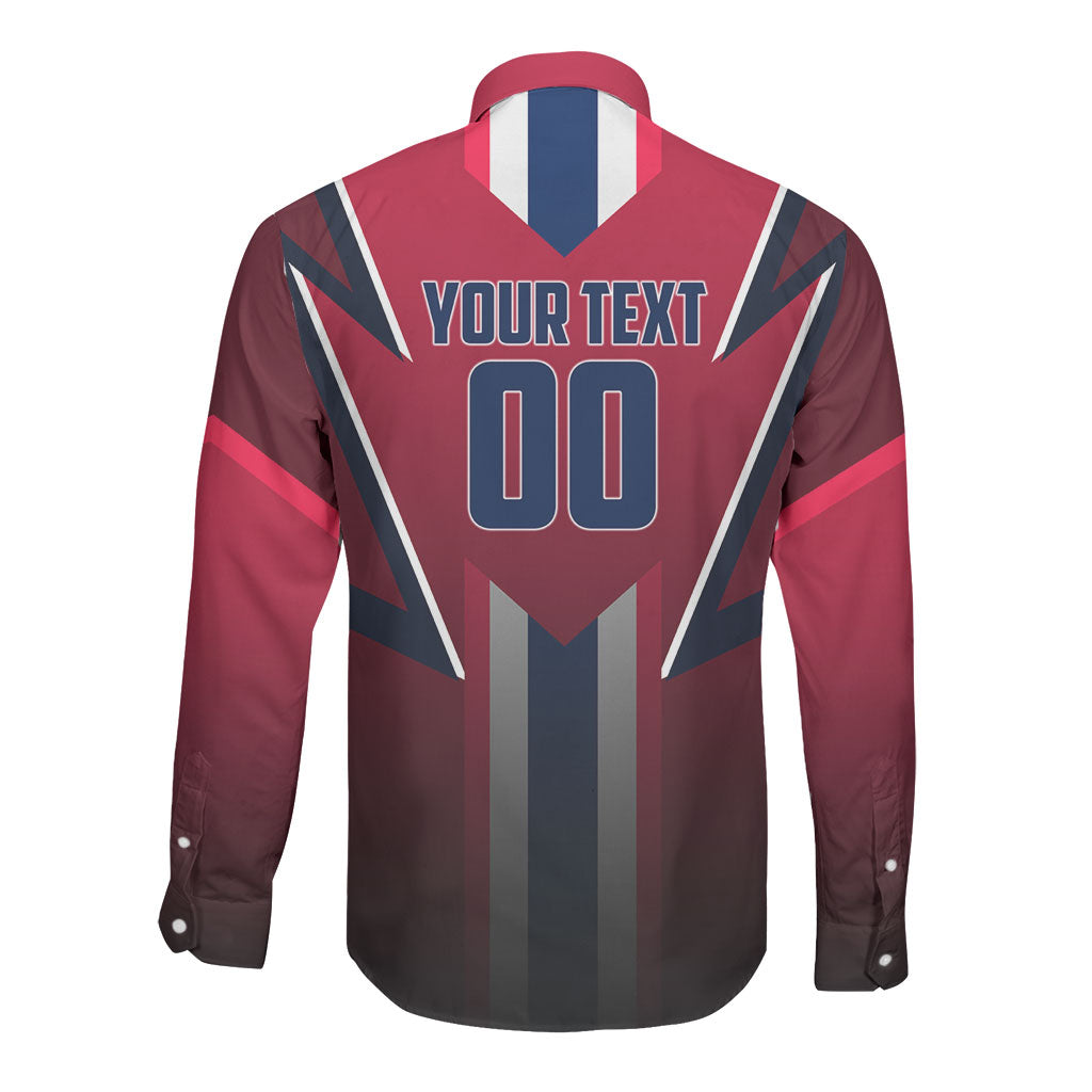 Personalized Norway Viking Long Sleeve Button Shirt Nordic Flag Sports Style