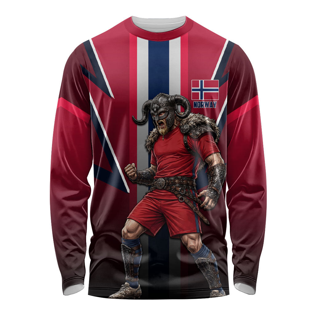 Personalized Norway Viking Long Sleeve Shirt Nordic Flag Sports Style