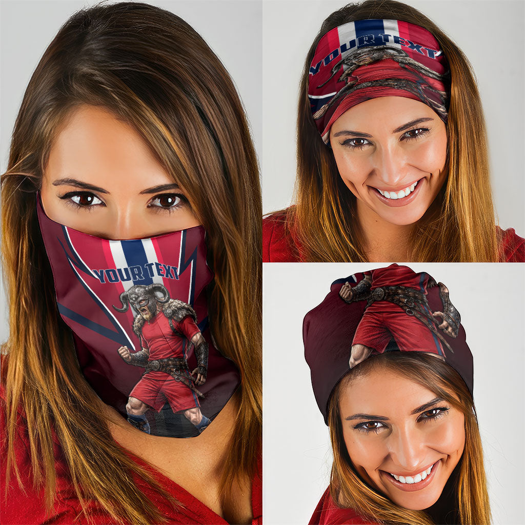 Personalized Norway Viking Neck Gaiter Nordic Flag Sports Style