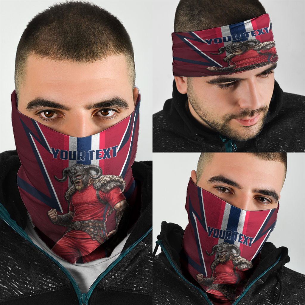 Personalized Norway Viking Neck Gaiter Nordic Flag Sports Style