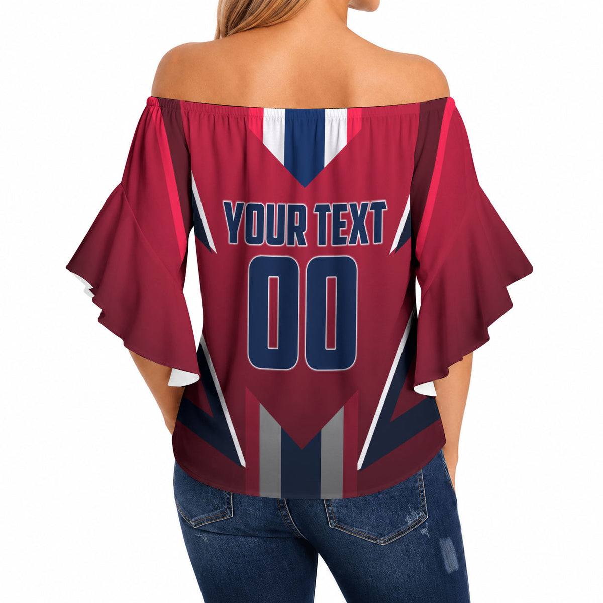 Personalized Norway Viking Off Shoulder Wrap Waist Top Nordic Flag Sports Style