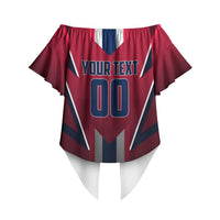 Personalized Norway Viking Off Shoulder Wrap Waist Top Nordic Flag Sports Style