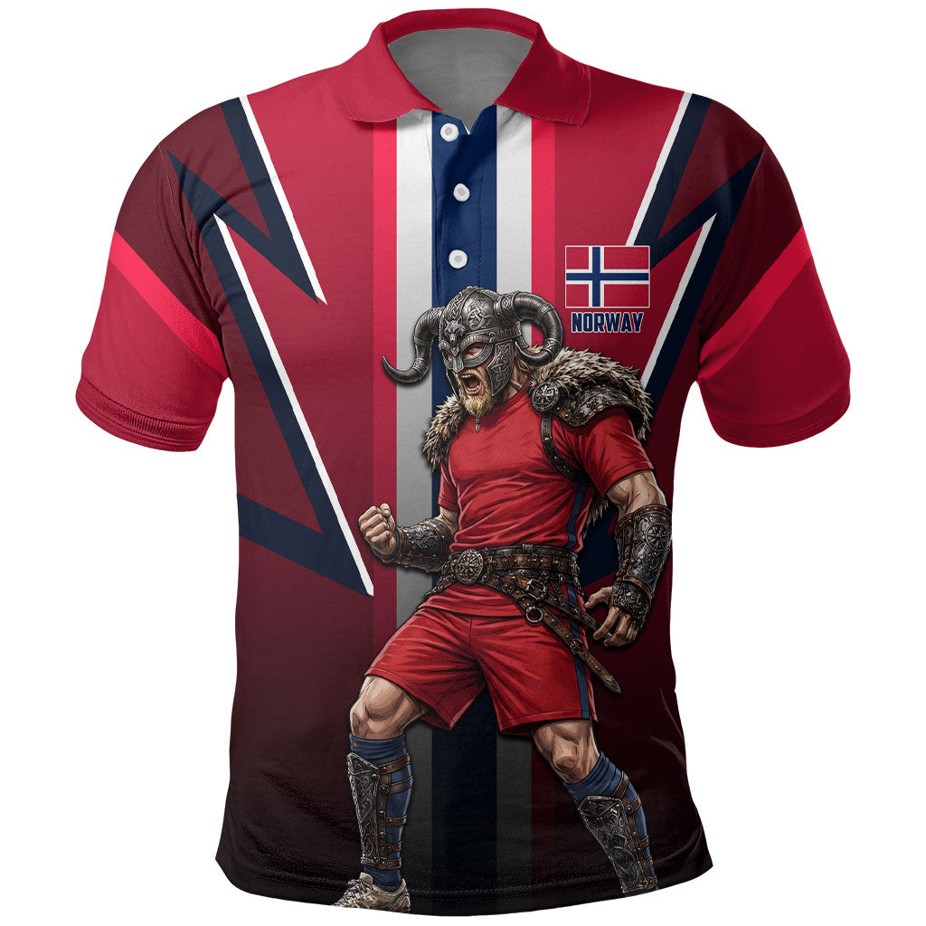 Personalized Norway Viking Polo Shirt Nordic Flag Sports Style