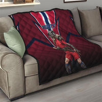 Personalized Norway Viking Quilt Nordic Flag Sports Style