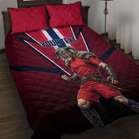 Personalized Norway Viking Quilt Bed Set Nordic Flag Sports Style