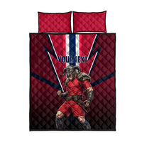Personalized Norway Viking Quilt Bed Set Nordic Flag Sports Style