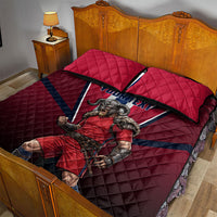 Personalized Norway Viking Quilt Bed Set Nordic Flag Sports Style