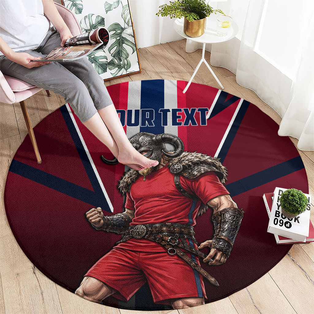 Personalized Norway Viking Round Carpet Nordic Flag Sports Style