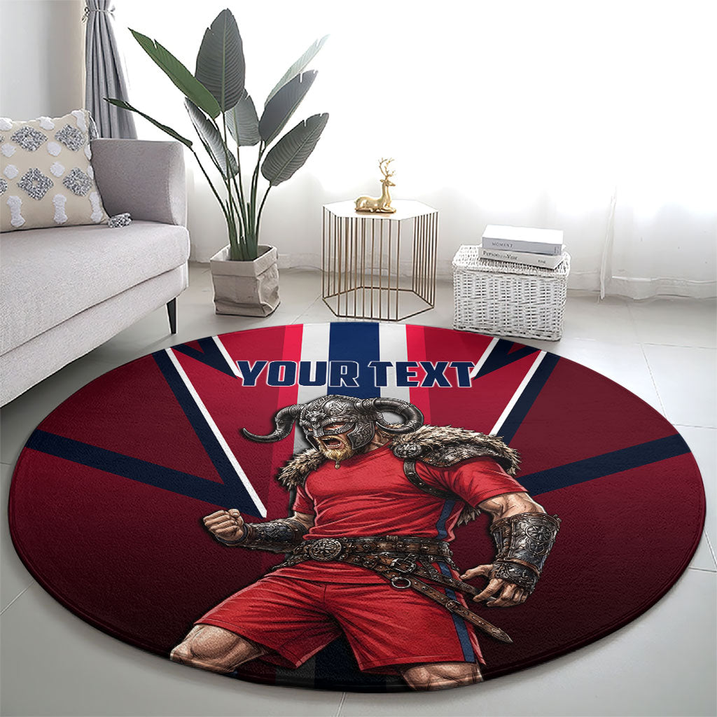 Personalized Norway Viking Round Carpet Nordic Flag Sports Style