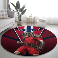 Personalized Norway Viking Round Carpet Nordic Flag Sports Style