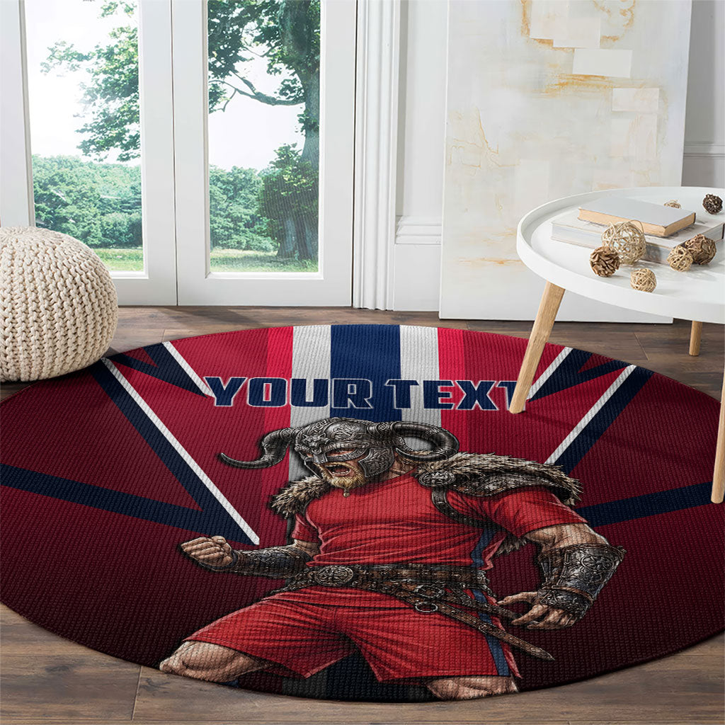 Personalized Norway Viking Round Carpet Nordic Flag Sports Style
