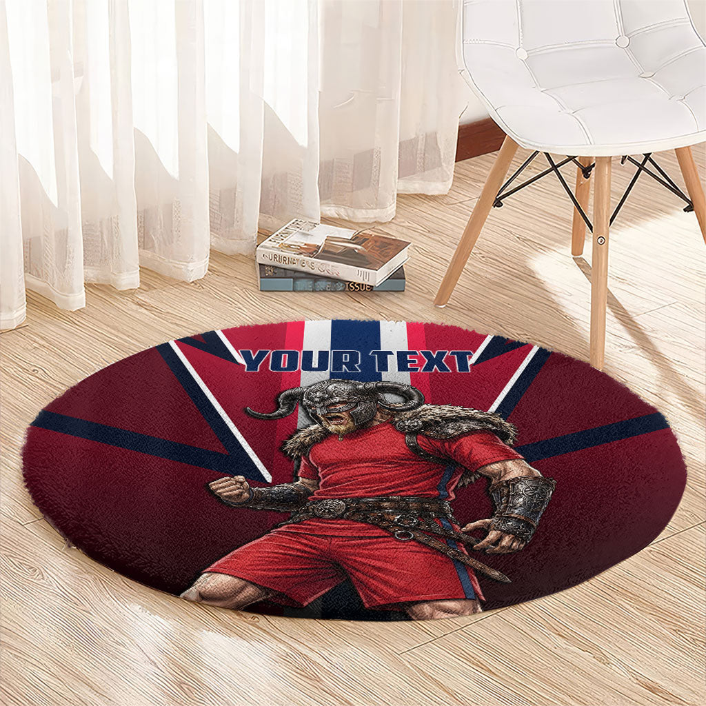 Personalized Norway Viking Round Carpet Nordic Flag Sports Style