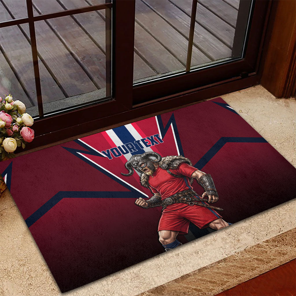 Personalized Norway Viking Rubber Doormat Nordic Flag Sports Style