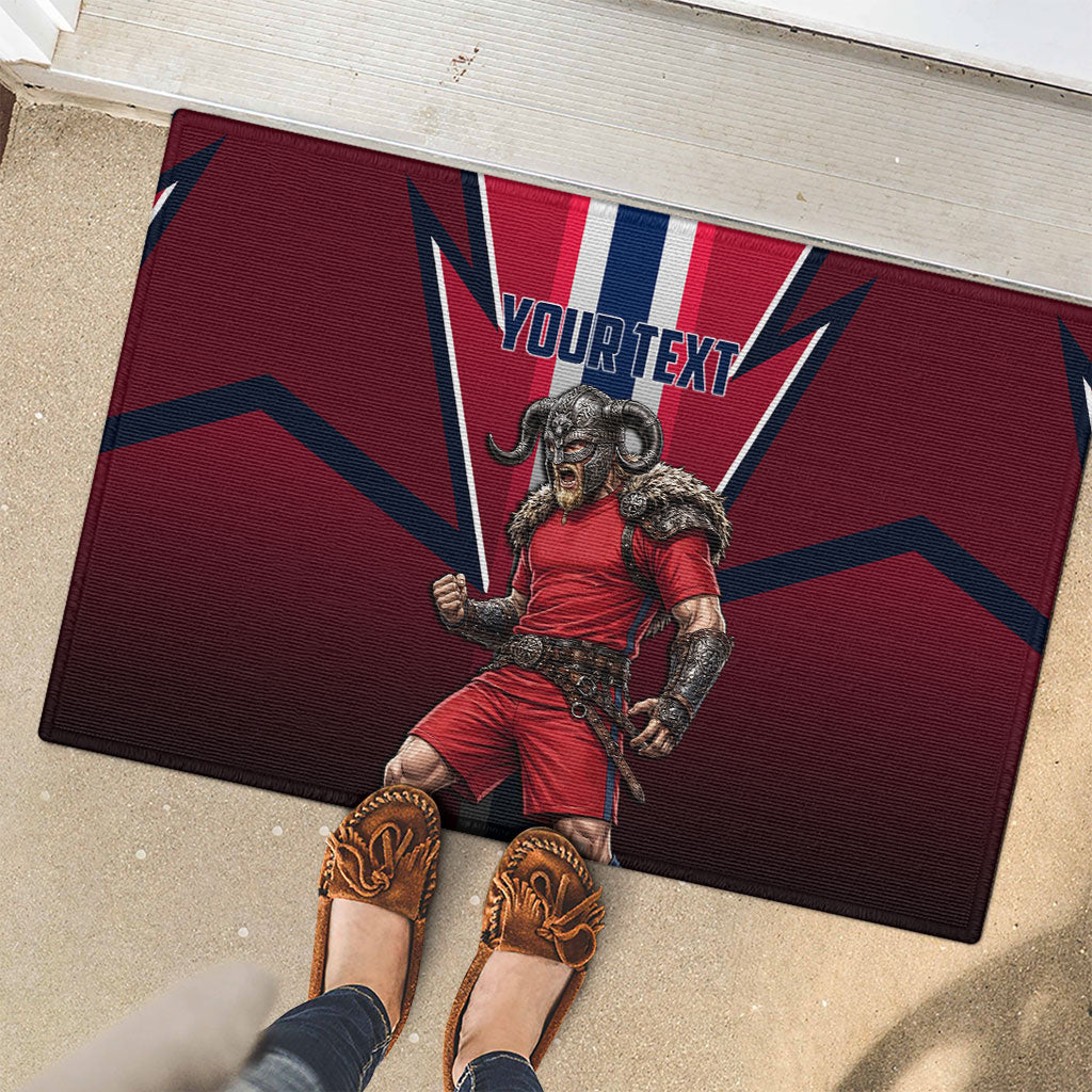 Personalized Norway Viking Rubber Doormat Nordic Flag Sports Style