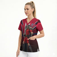 Personalized Norway Viking Scrub Top Nordic Flag Sports Style