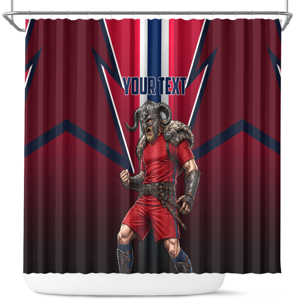 Personalized Norway Viking Shower Curtain Nordic Flag Sports Style