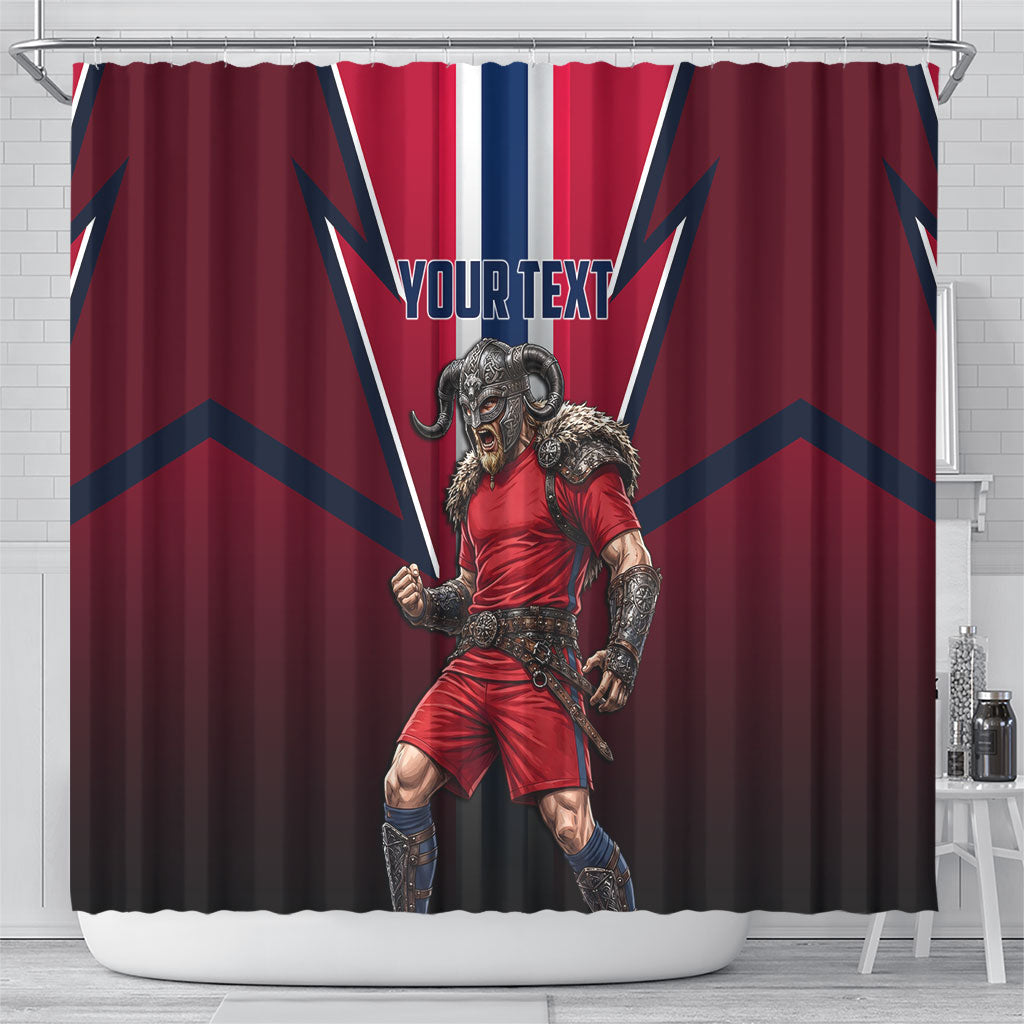 Personalized Norway Viking Shower Curtain Nordic Flag Sports Style