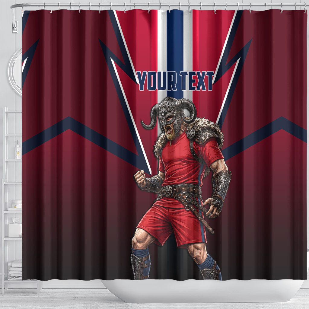 Personalized Norway Viking Shower Curtain Nordic Flag Sports Style